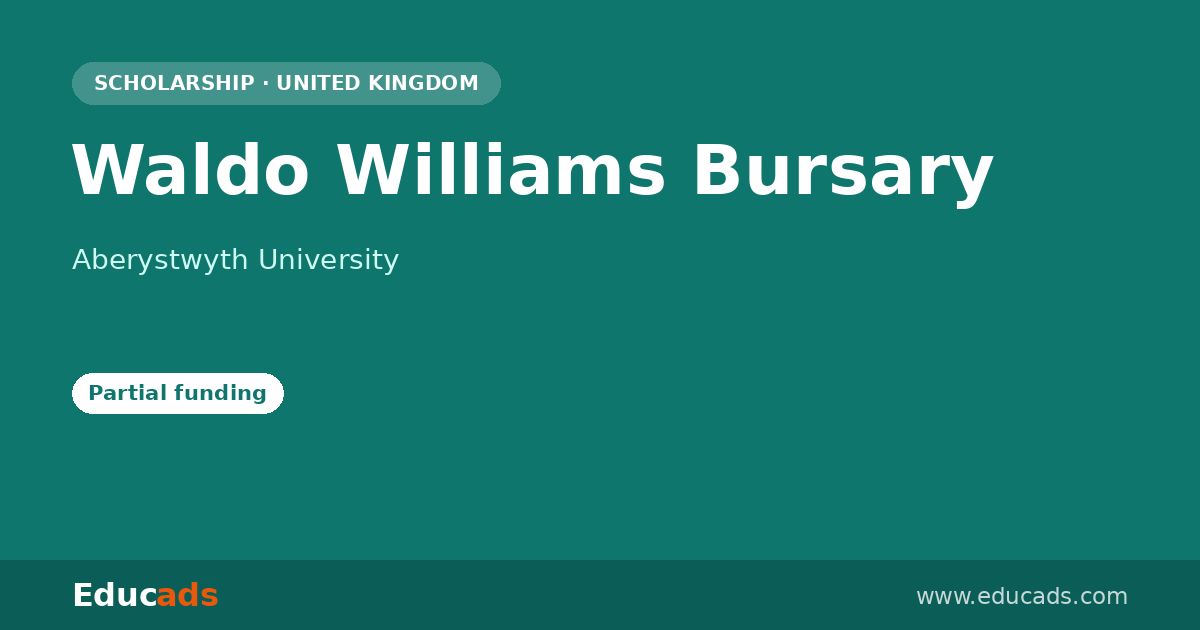 Waldo Williams Bursary scholarship