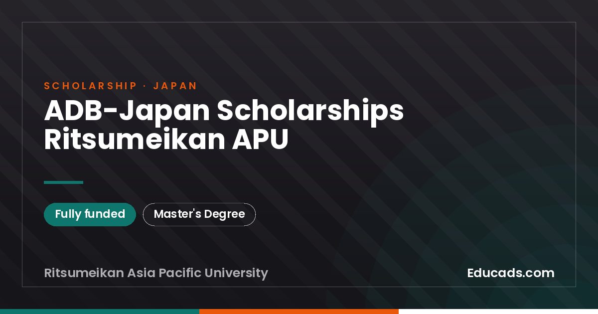 ADB-Japan Scholarships Ritsumeikan APU scholarship