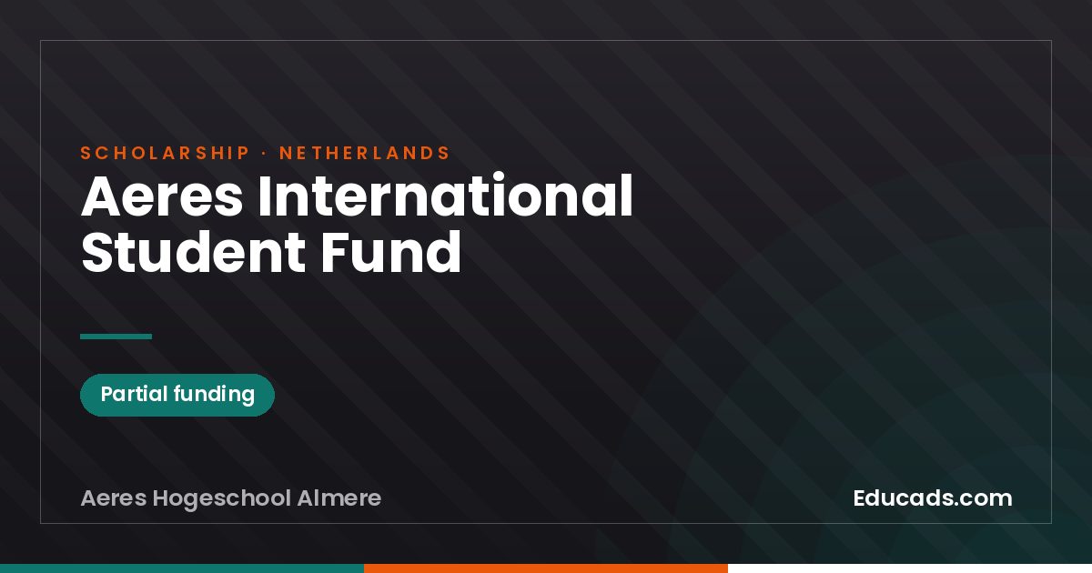 Aeres International Student Fund scholarship