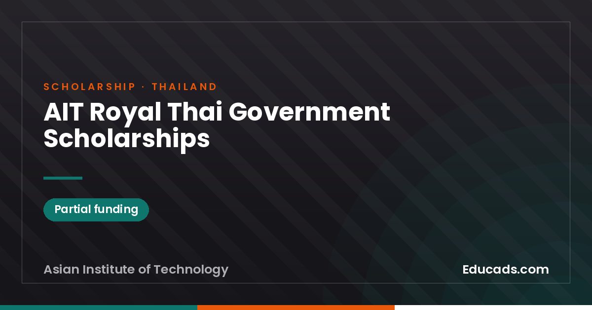 AIT Royal Thai Government Scholarships scholarship