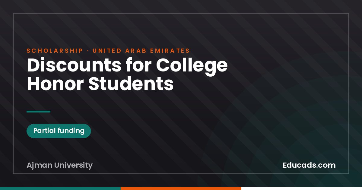 Discounts for College Honor Students scholarship
