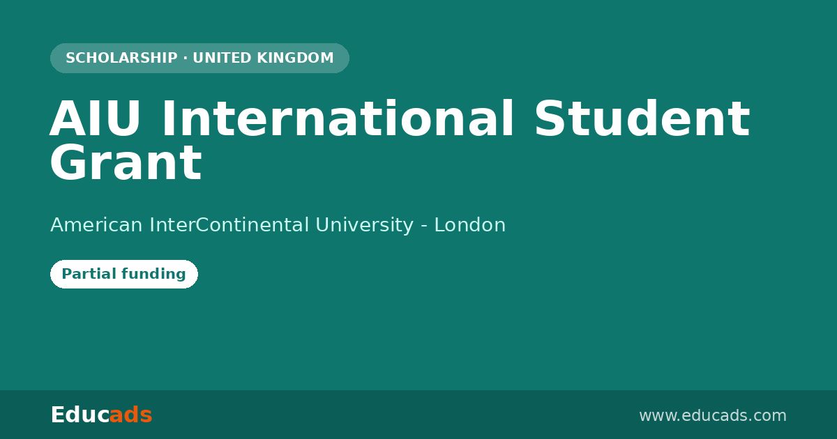 AIU International Student Grant scholarship