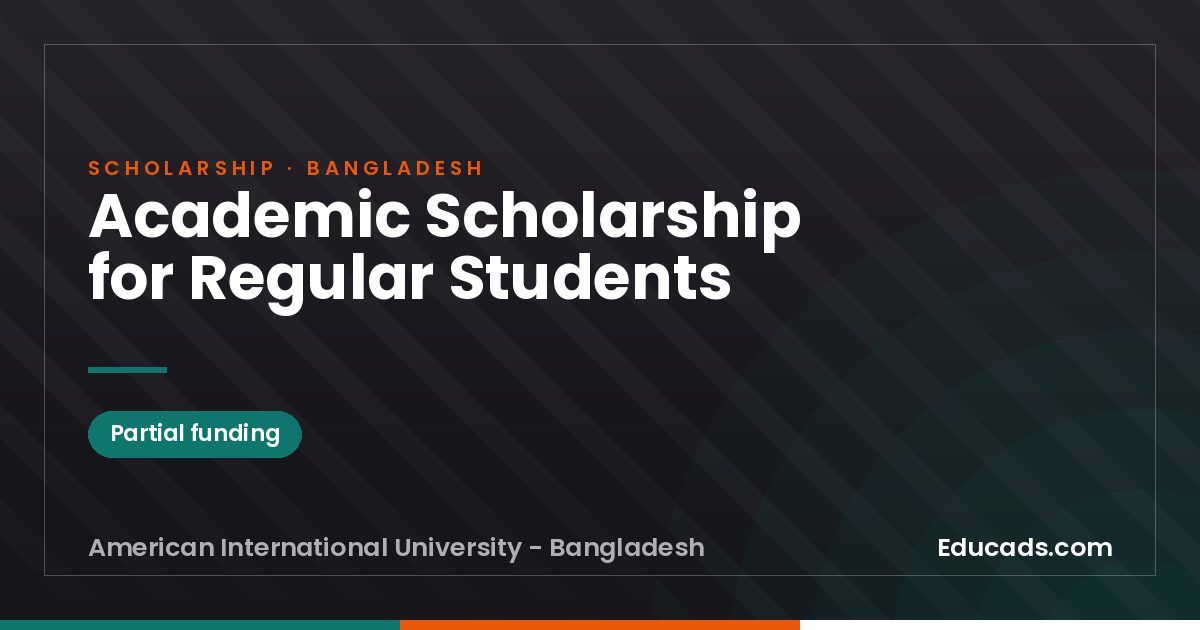 Academic Scholarship for Regular Students scholarship