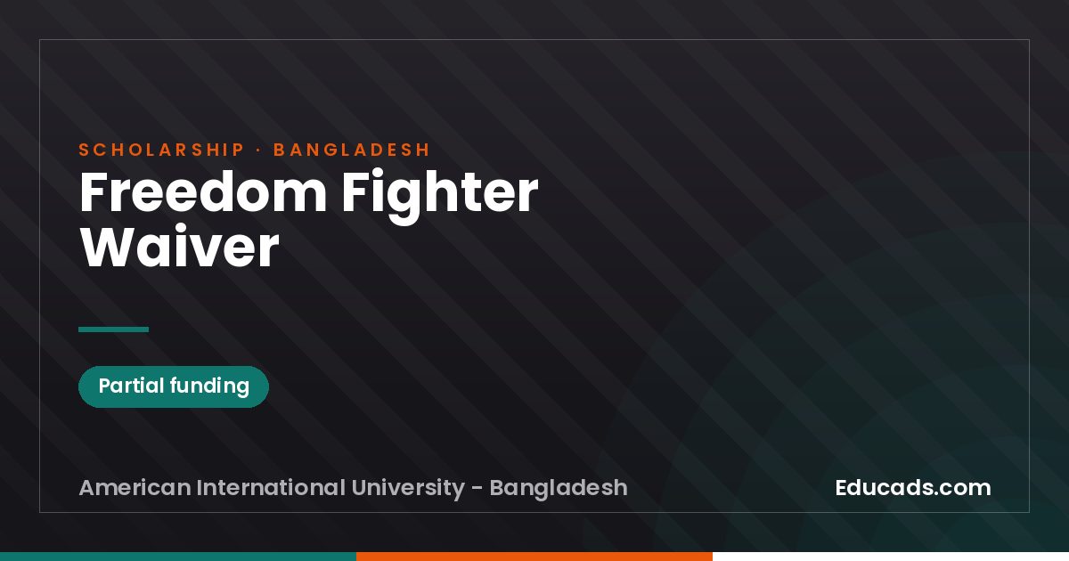 Freedom Fighter Waiver scholarship