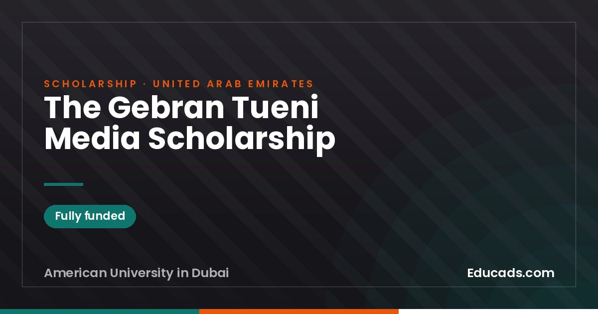 The Gebran Tueni Media Scholarship scholarship