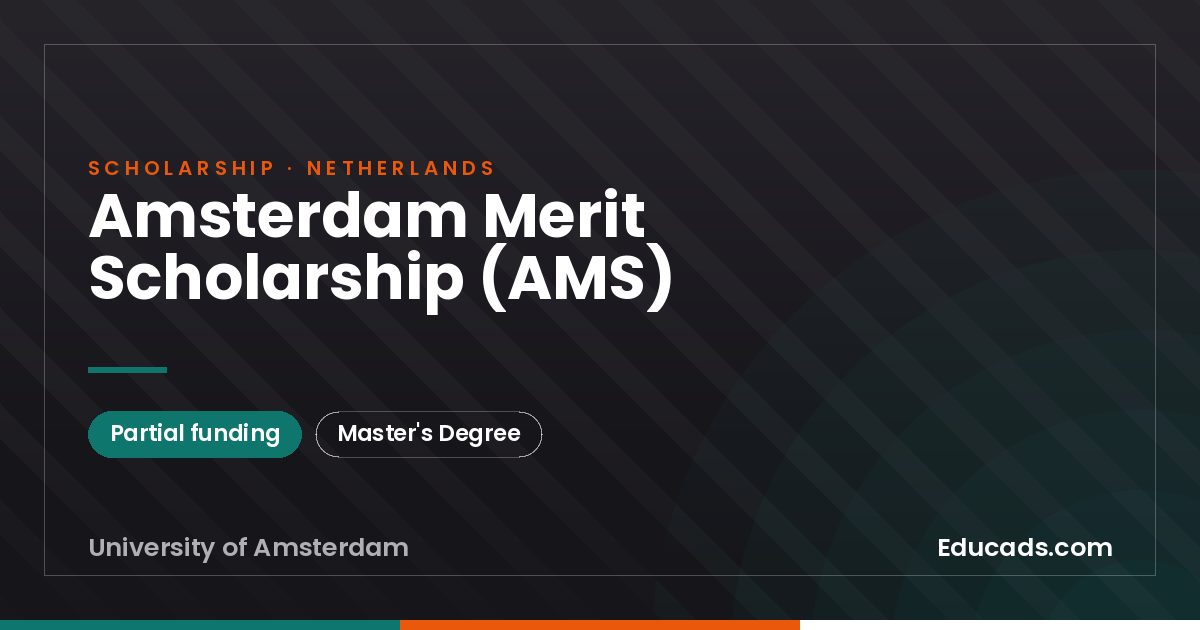 Amsterdam Merit Scholarship (AMS) scholarship