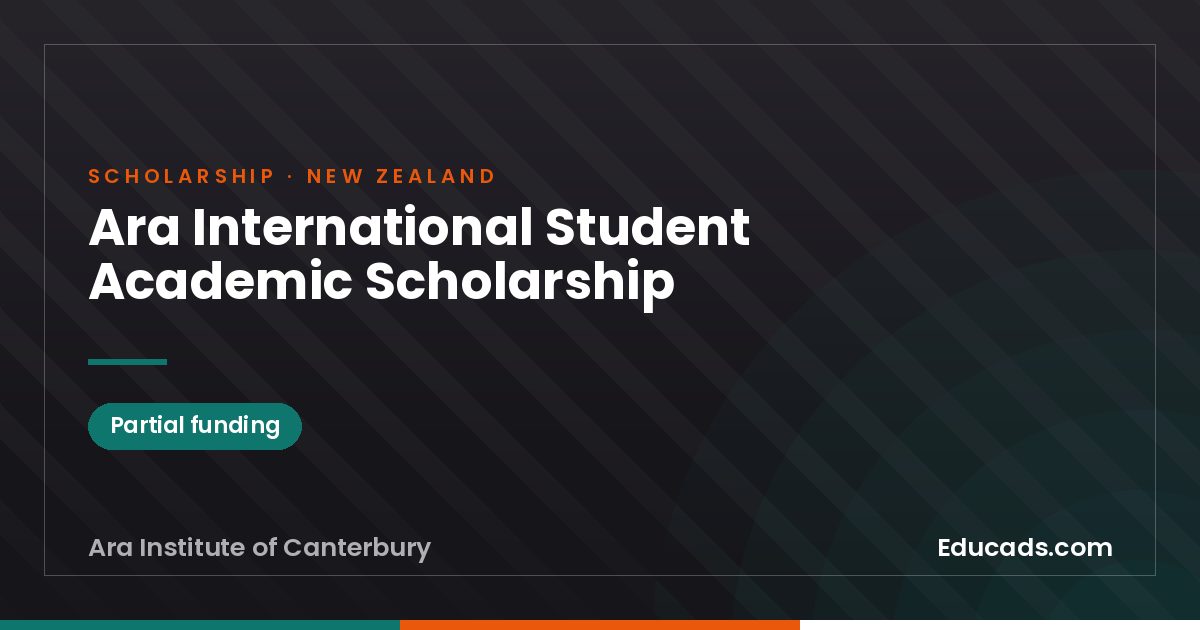 Ara International Student Academic Scholarship scholarship