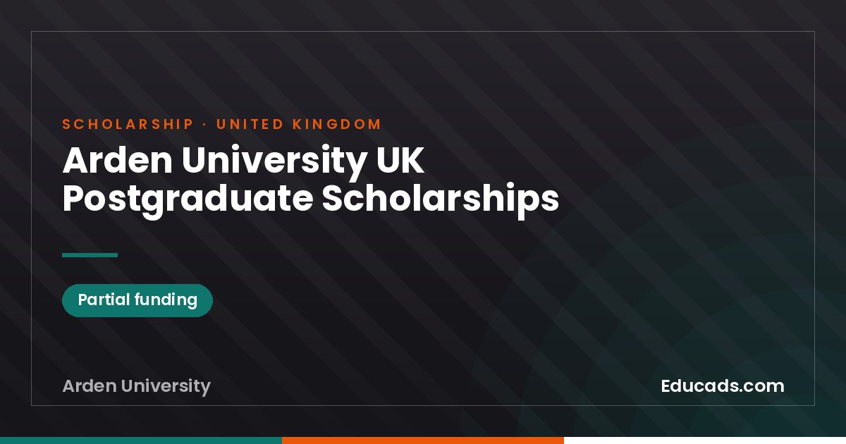 Arden University UK Postgraduate Scholarships scholarship