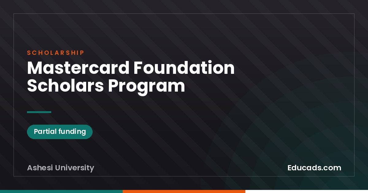 Mastercard Foundation Scholars Program scholarship