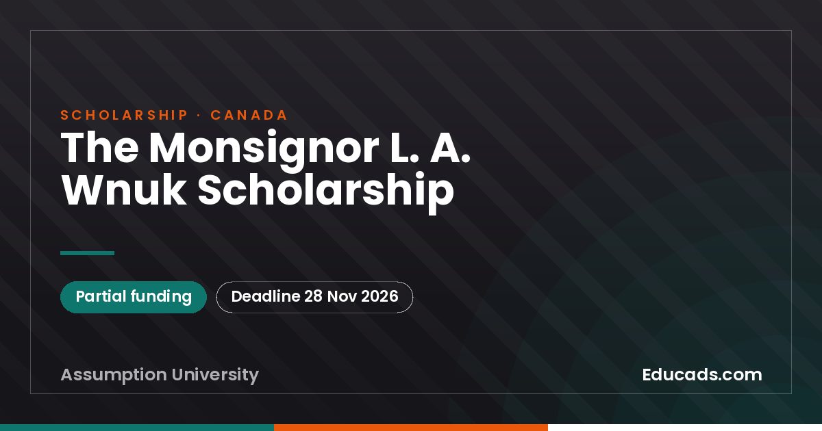 The Monsignor L. A. Wnuk Scholarship scholarship
