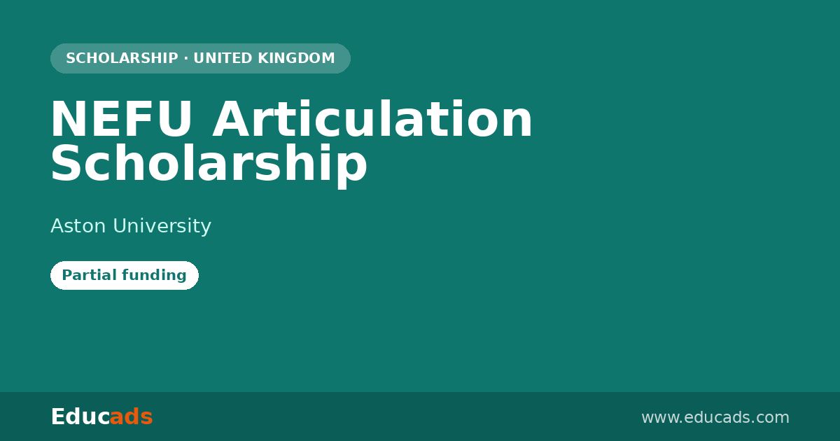 NEFU Articulation Scholarship scholarship