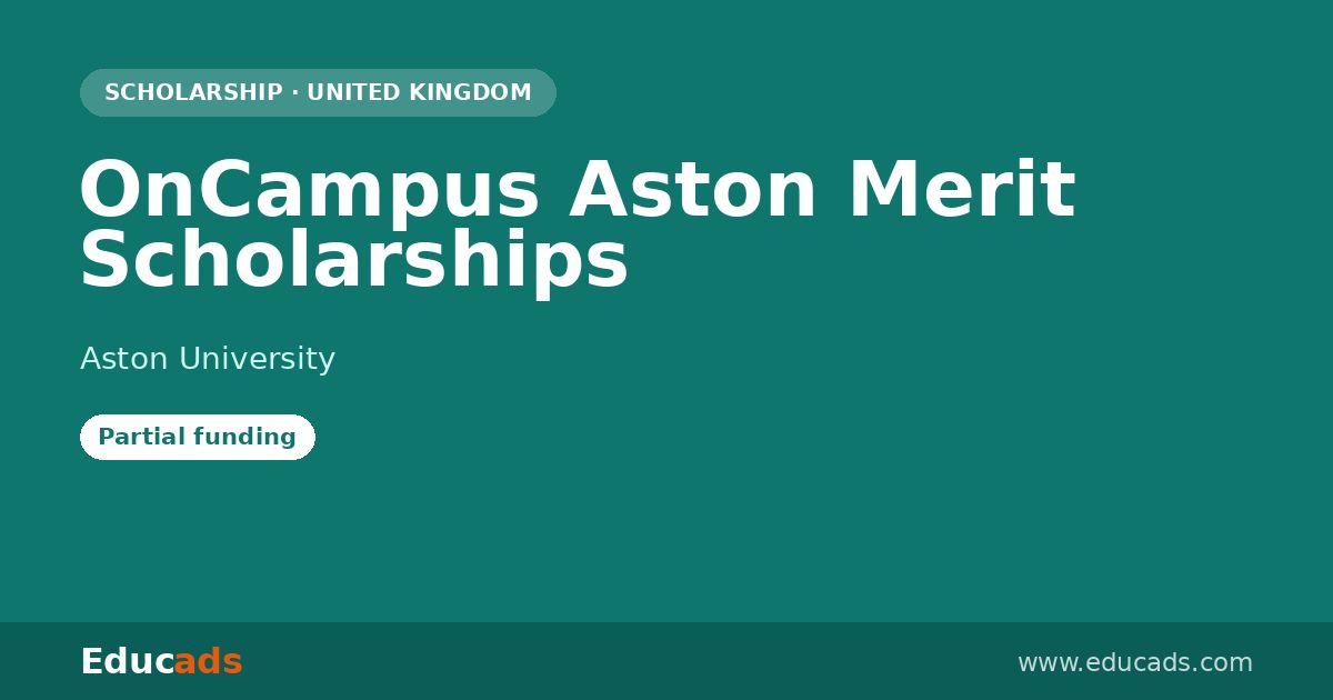 OnCampus Aston Merit Scholarships scholarship