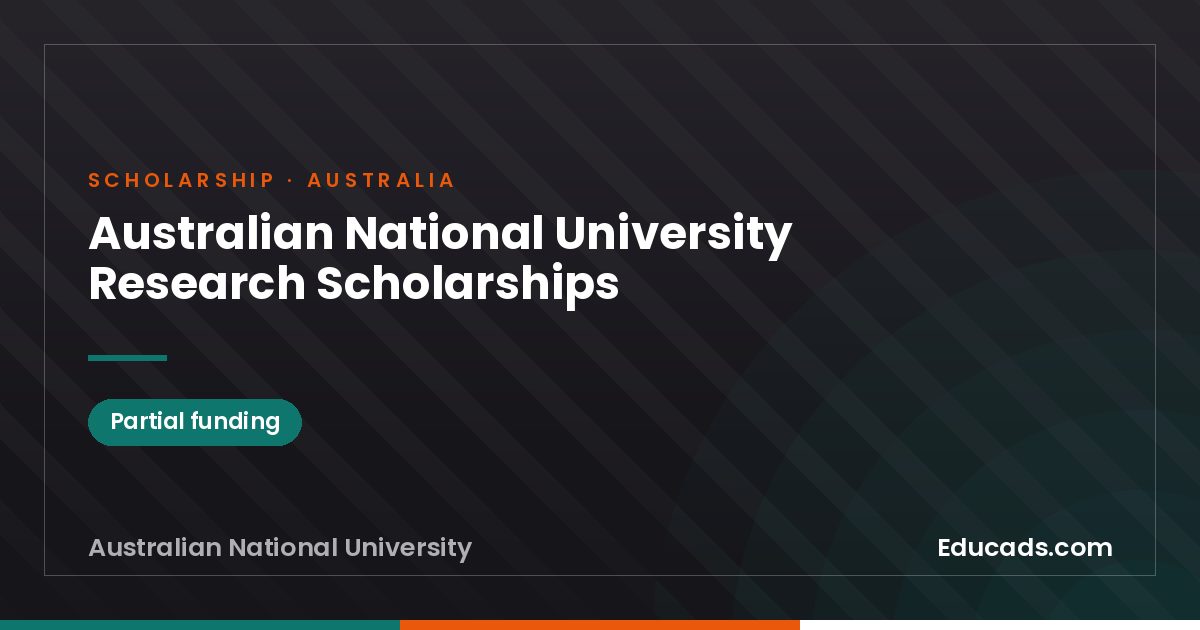 Australian National University Research Scholarships scholarship