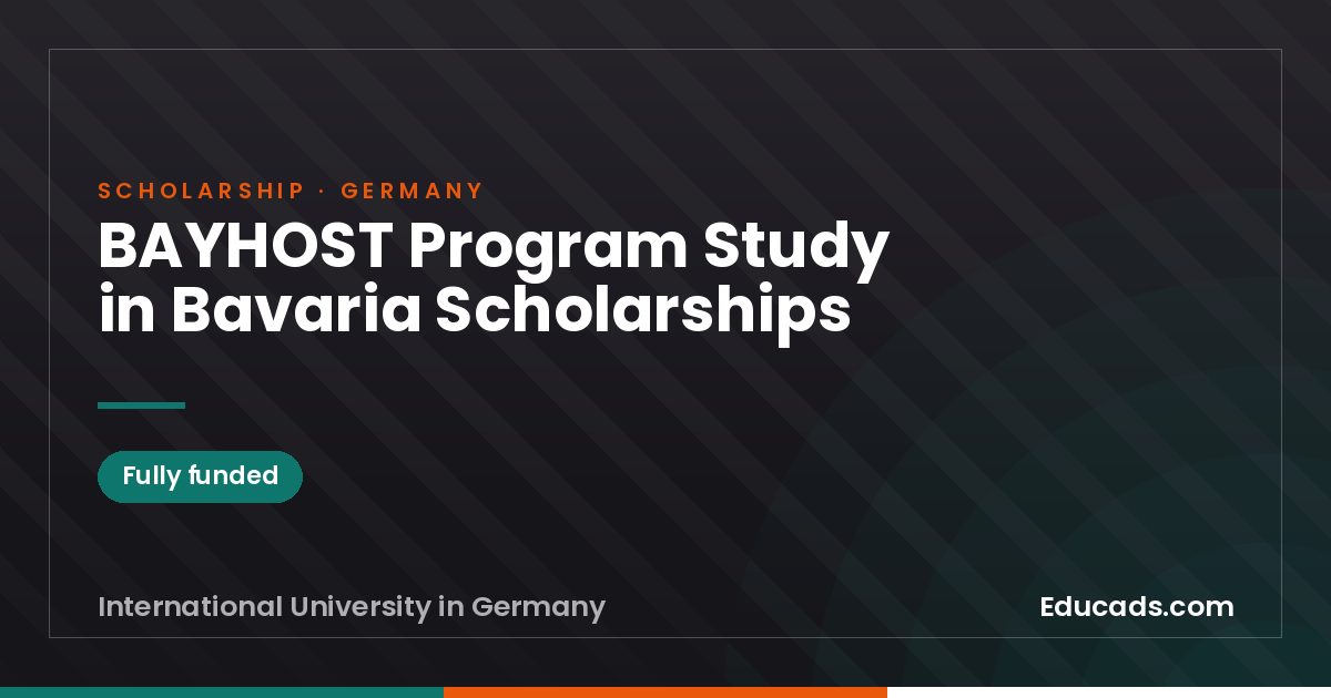 BAYHOST Program Study in Bavaria Scholarships scholarship