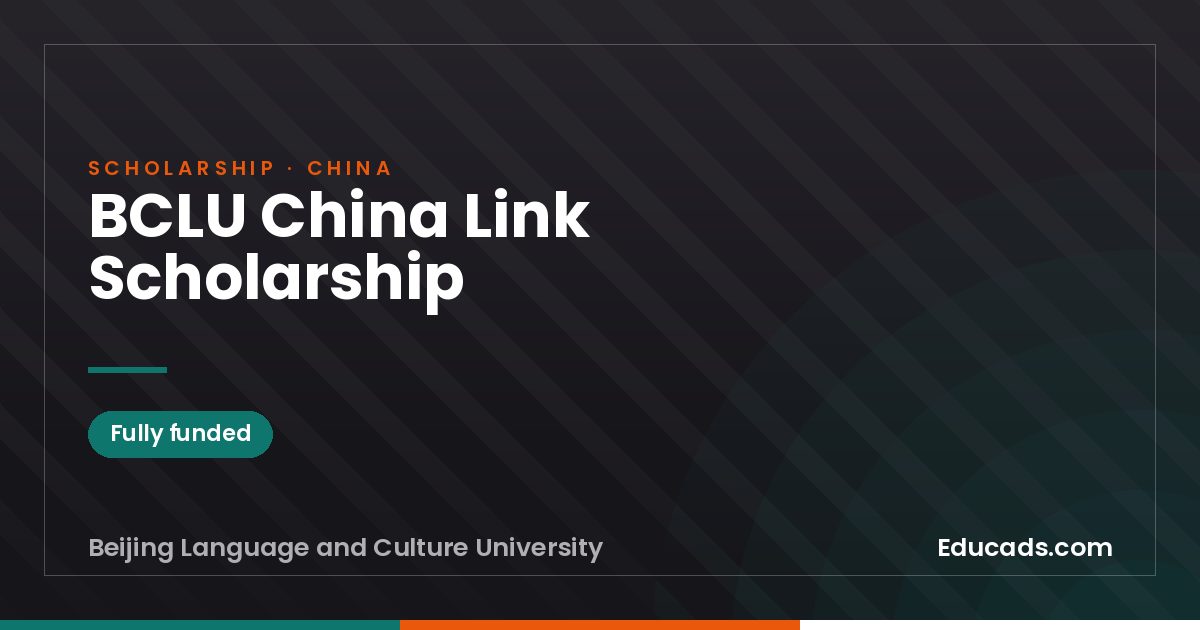 BCLU China Link Scholarship scholarship