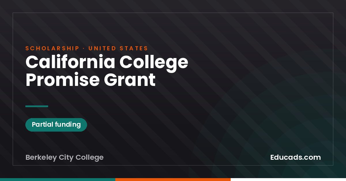 California College Promise Grant scholarship