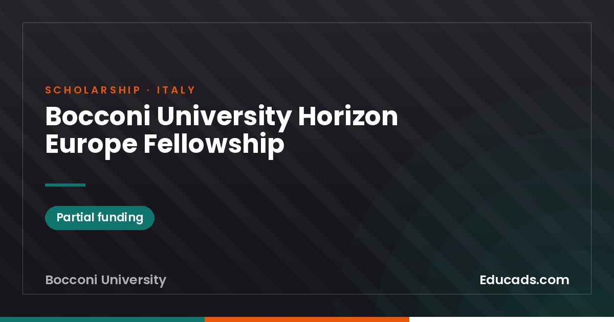 Bocconi University Horizon Europe Fellowship scholarship