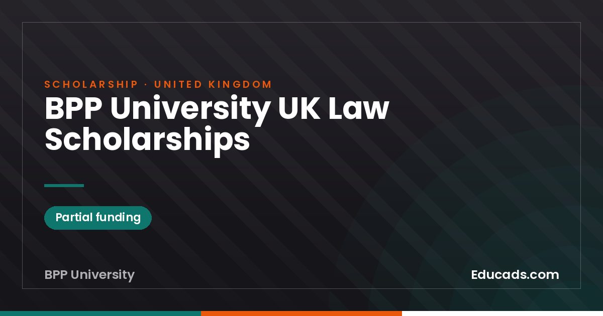 BPP University UK Law Scholarships scholarship