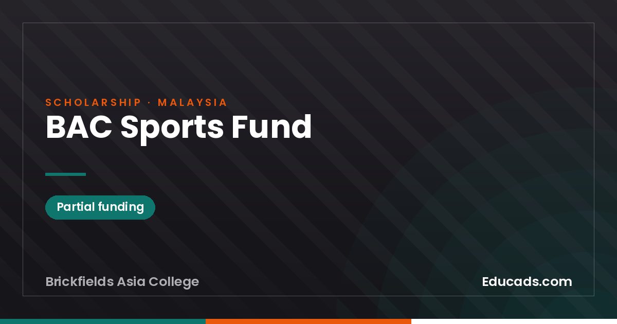 BAC Sports Fund scholarship