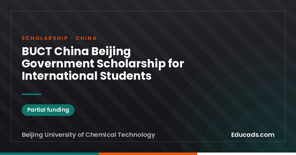 BUCT China Beijing Government Scholarship for International Students scholarship