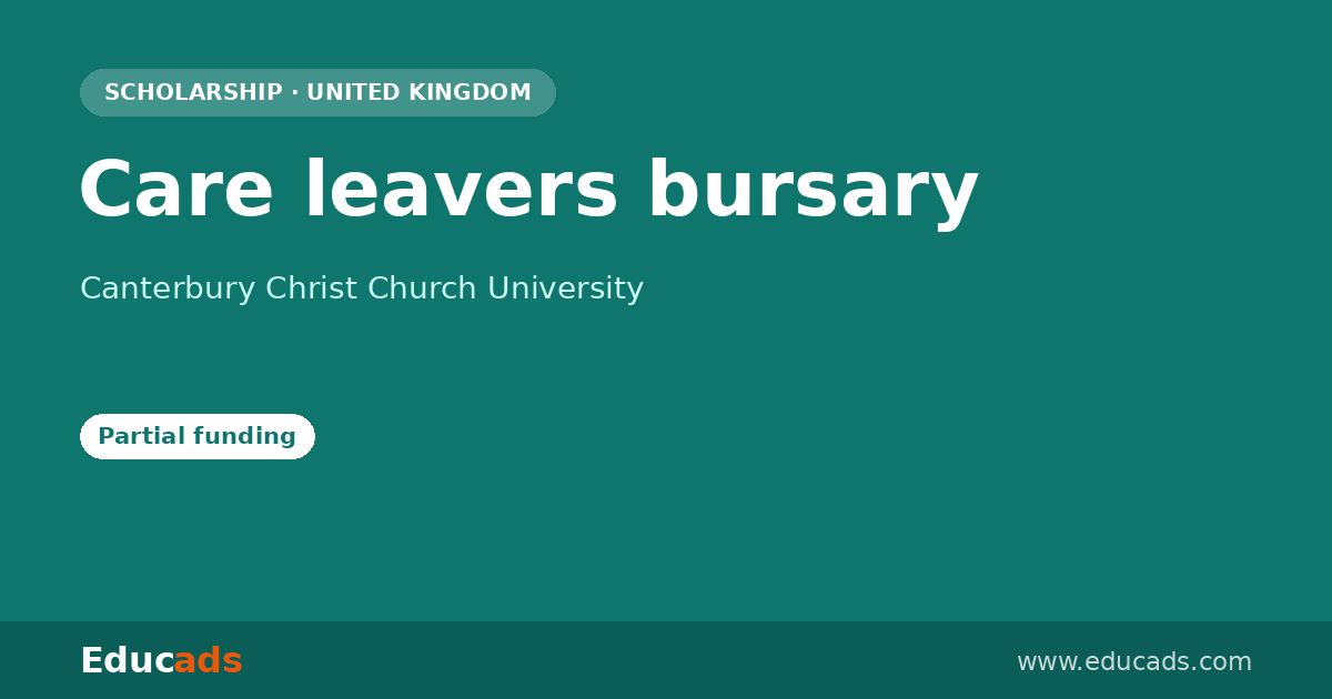 Care leavers bursary scholarship