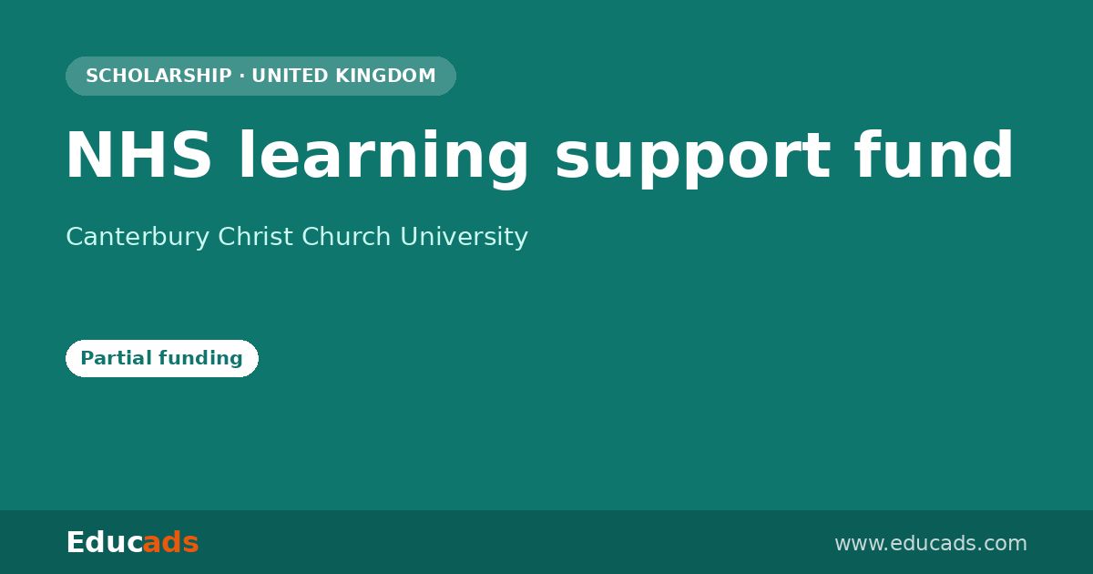NHS learning support fund scholarship