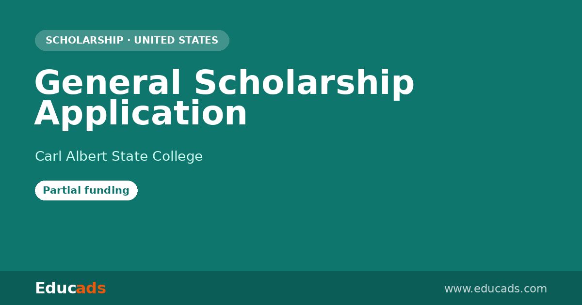 General Scholarship Application scholarship