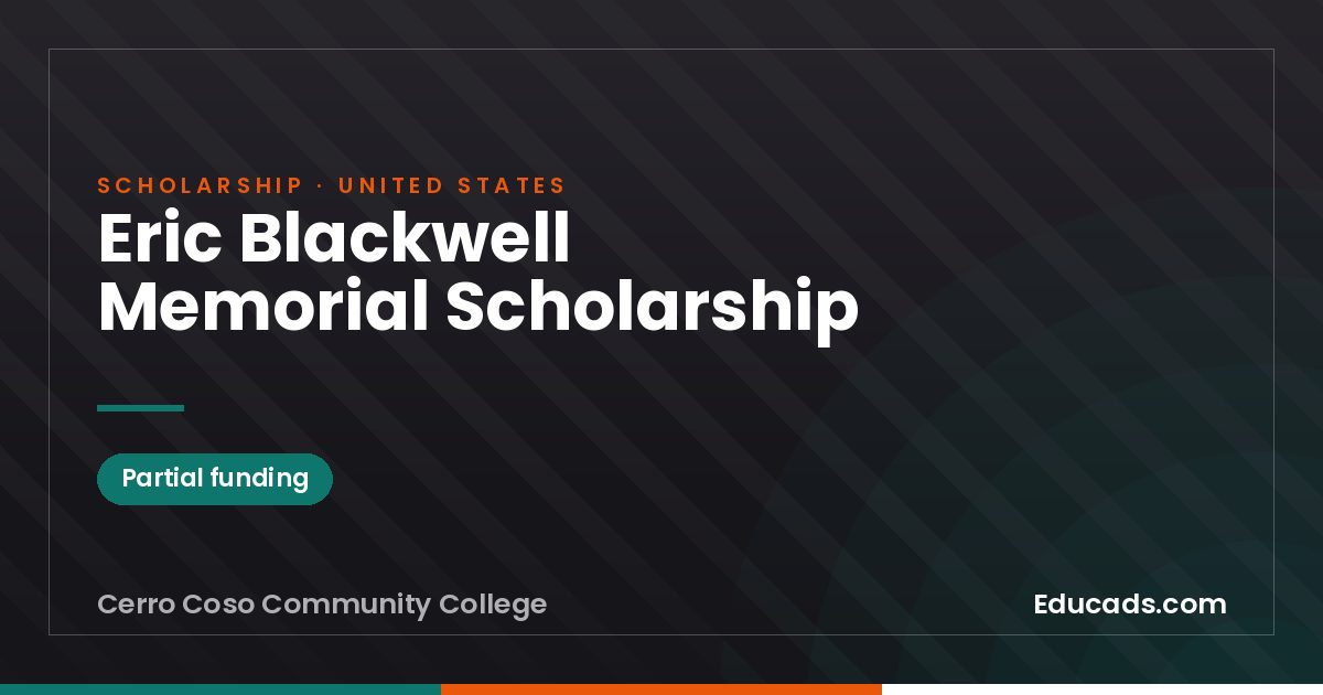 Eric Blackwell Memorial Scholarship scholarship