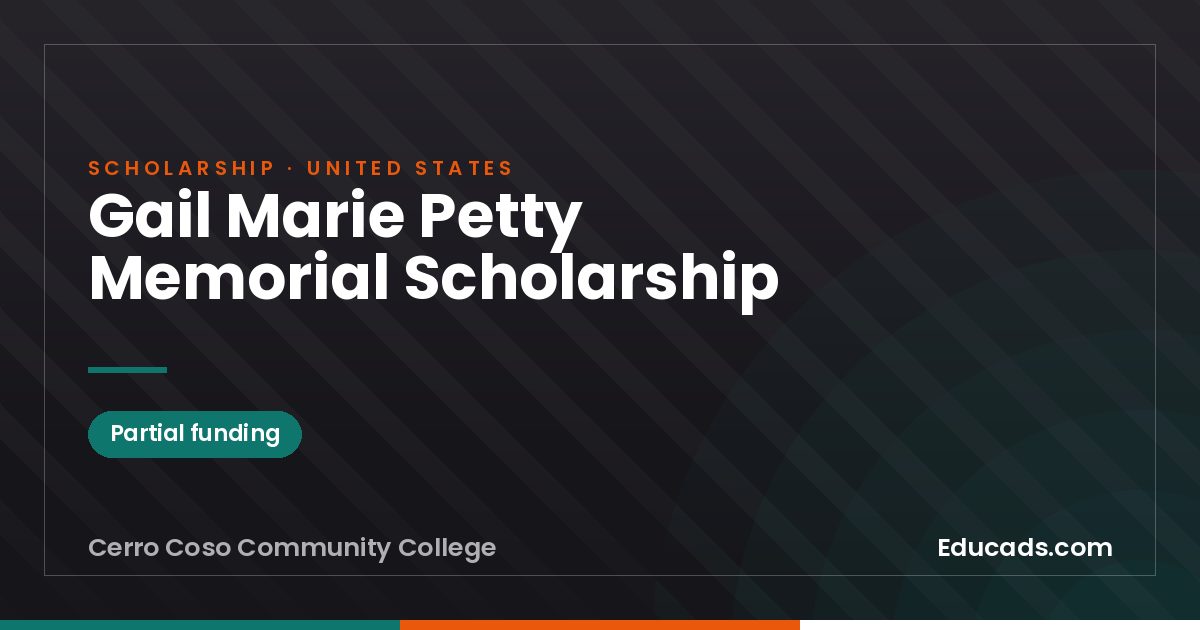 Gail Marie Petty Memorial Scholarship scholarship