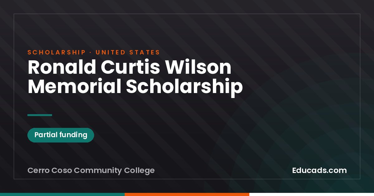 Ronald Curtis Wilson Memorial Scholarship scholarship