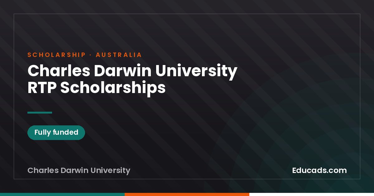 Charles Darwin University RTP Scholarships scholarship