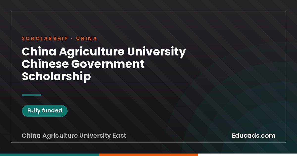 China Agriculture University Chinese Government Scholarship scholarship
