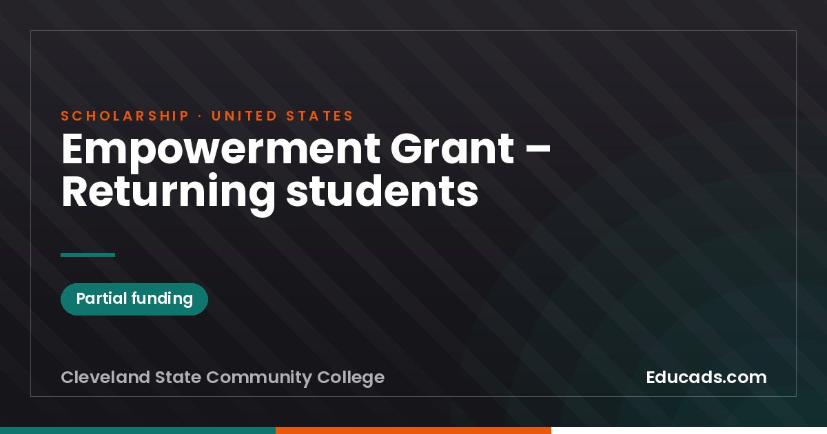 Empowerment Grant – Returning students scholarship