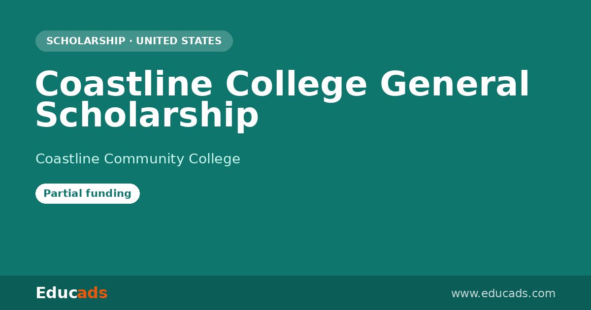 Coastline College General Scholarship scholarship