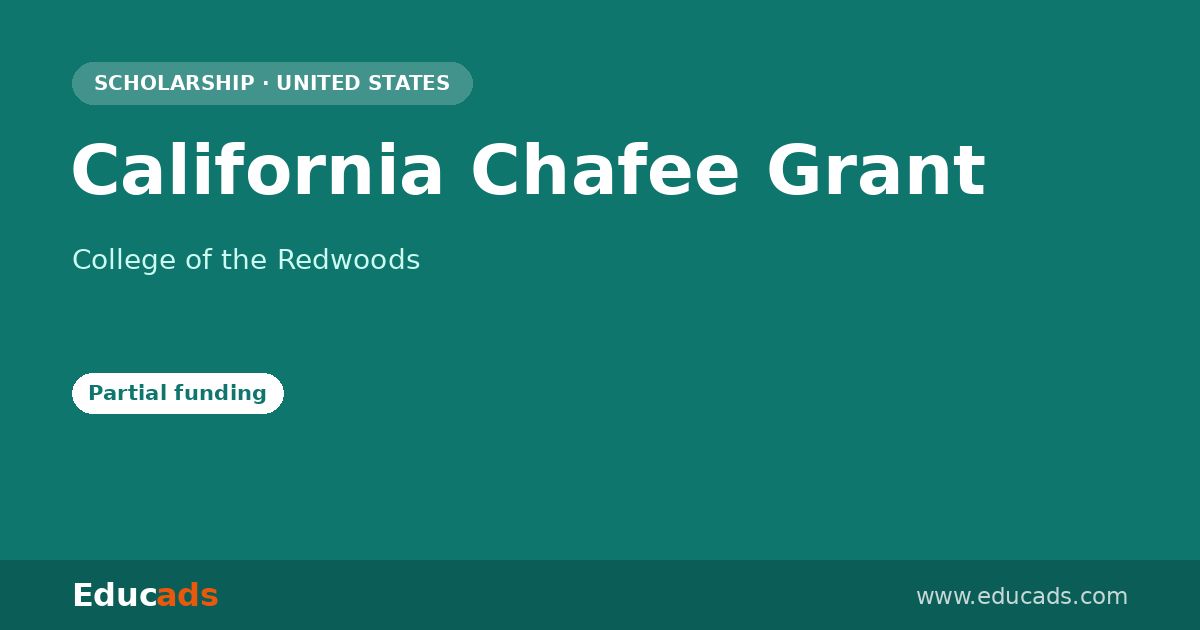 California Chafee Grant scholarship