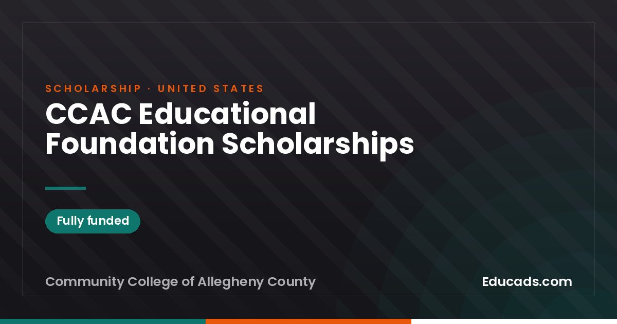 CCAC Educational Foundation Scholarships scholarship