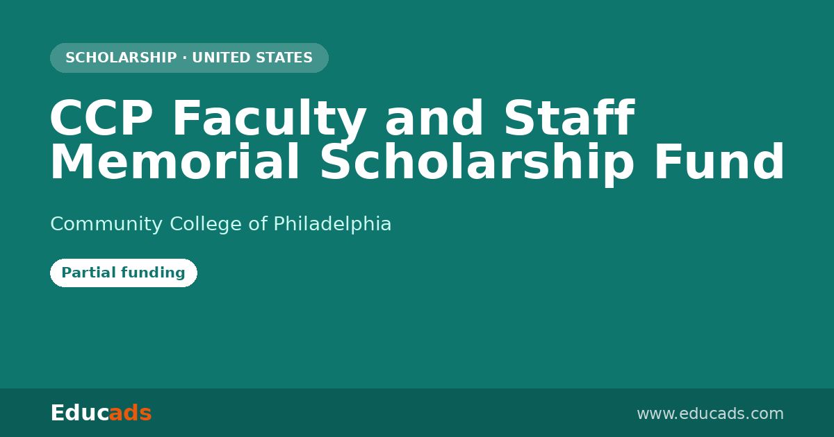 CCP Faculty and Staff Memorial Scholarship Fund scholarship