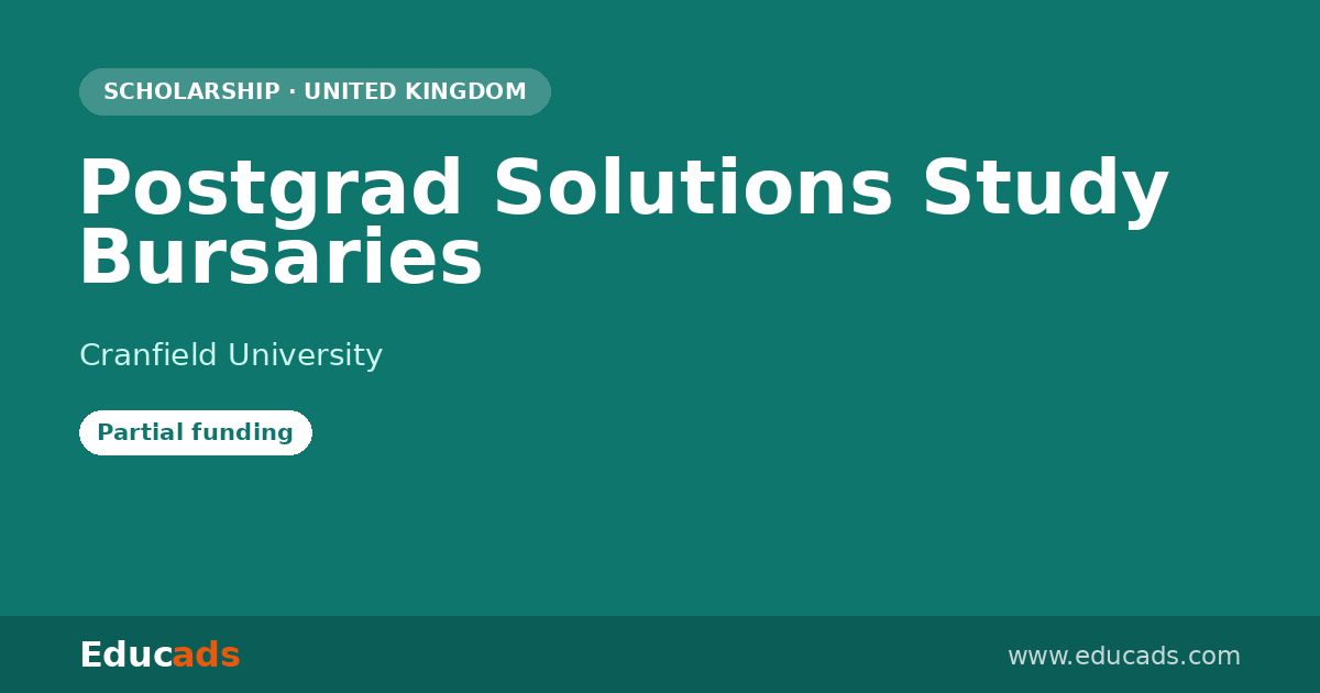 Postgrad Solutions Study Bursaries scholarship