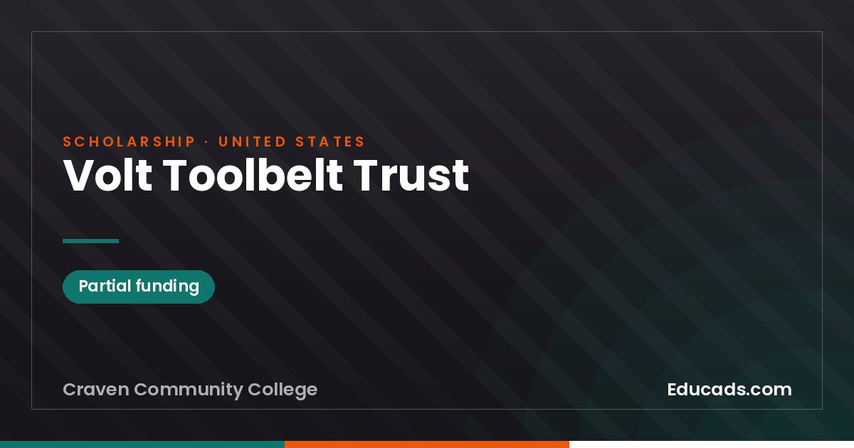 Volt Toolbelt Trust scholarship