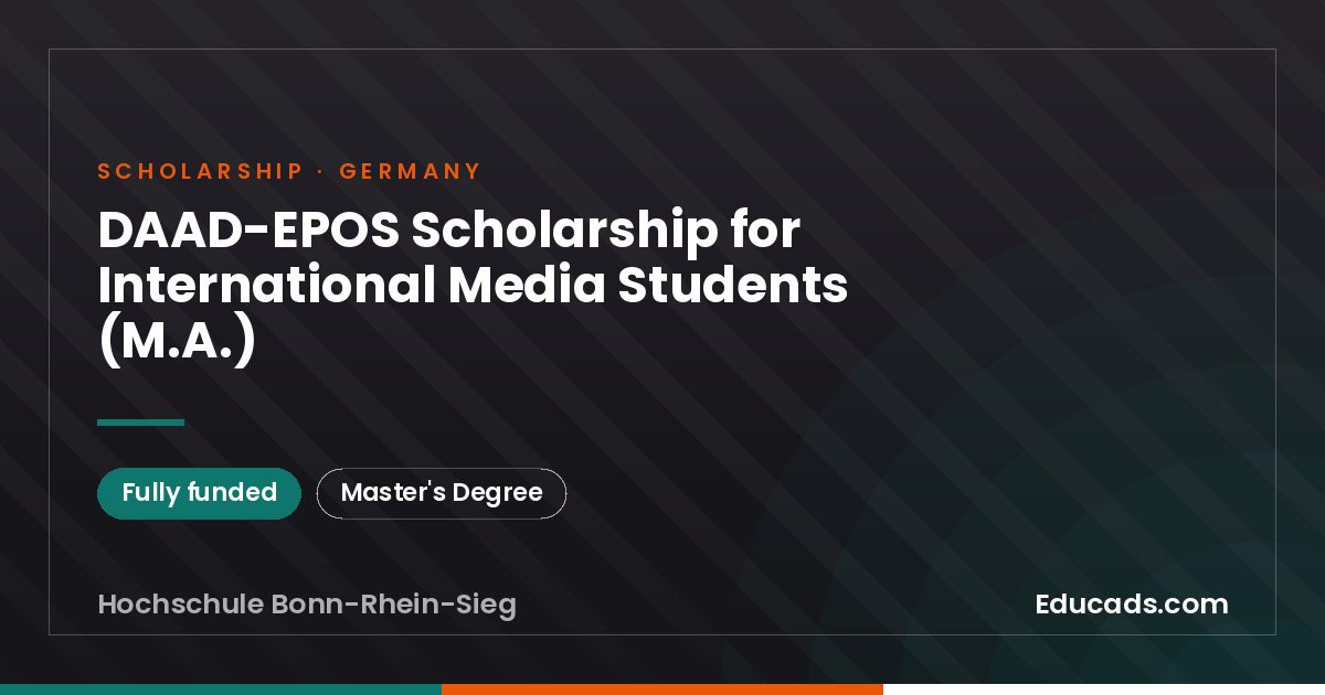 DAAD-EPOS Scholarship for International Media Students (M.A.) scholarship