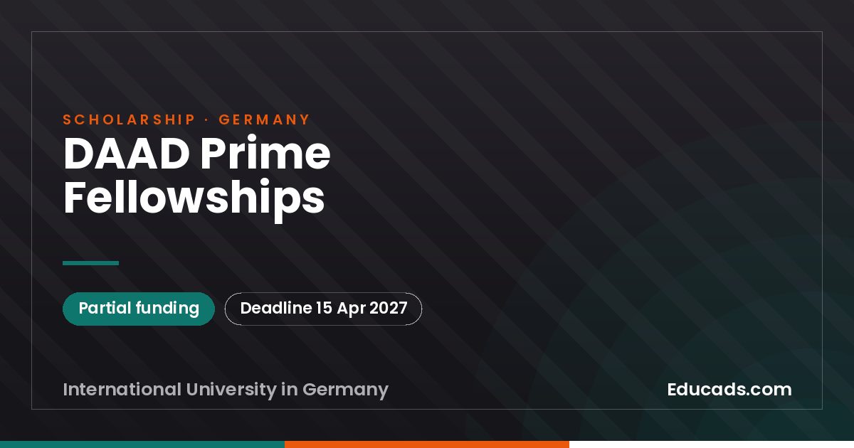 DAAD Prime Fellowships scholarship