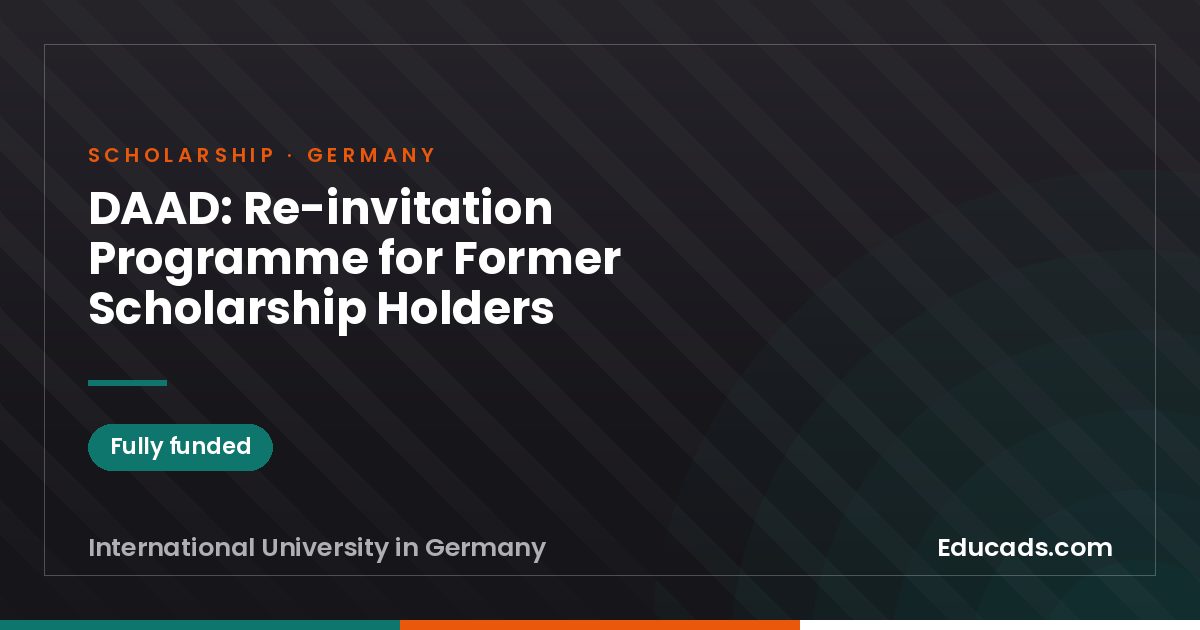 DAAD: Re-invitation Programme for Former Scholarship Holders scholarship