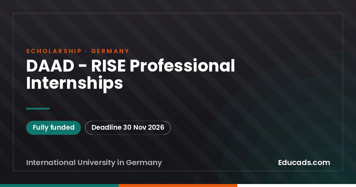 DAAD - RISE Professional Internships scholarship