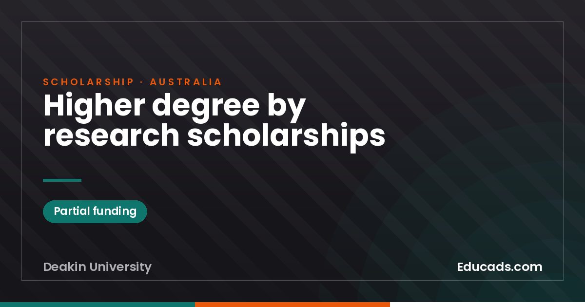 Higher degree by research scholarships scholarship