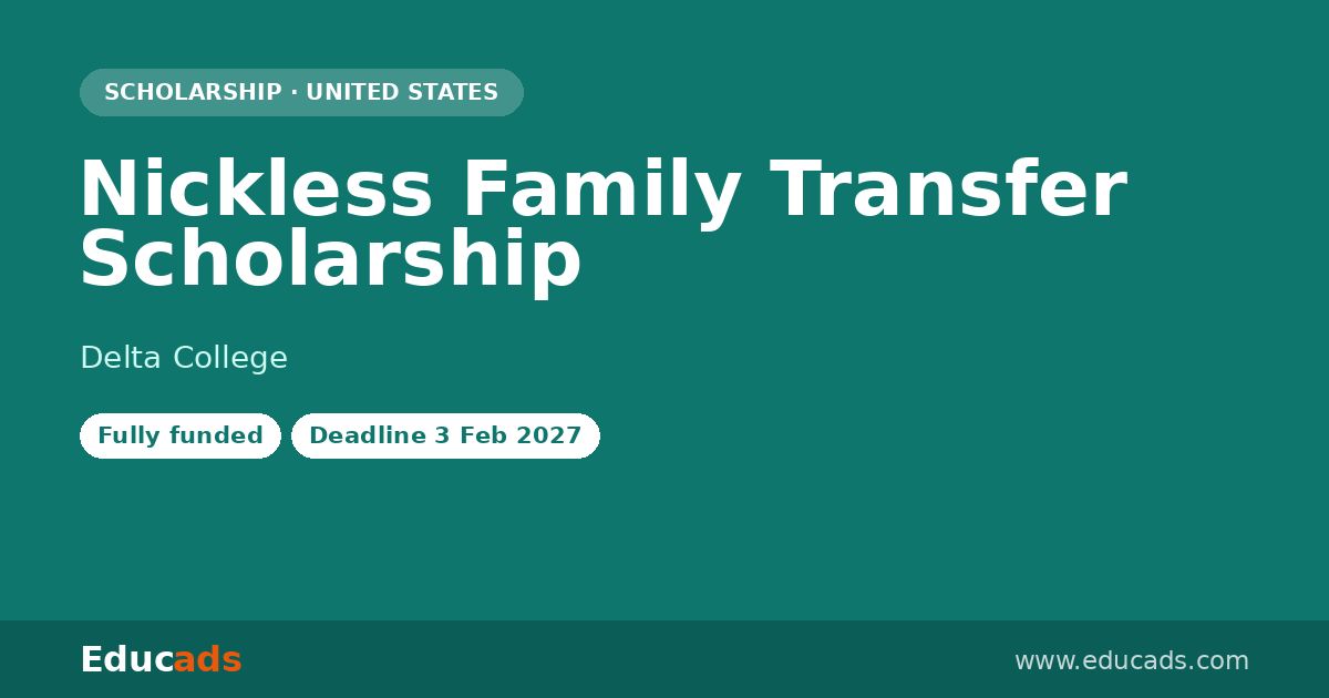 Nickless Family Transfer Scholarship scholarship