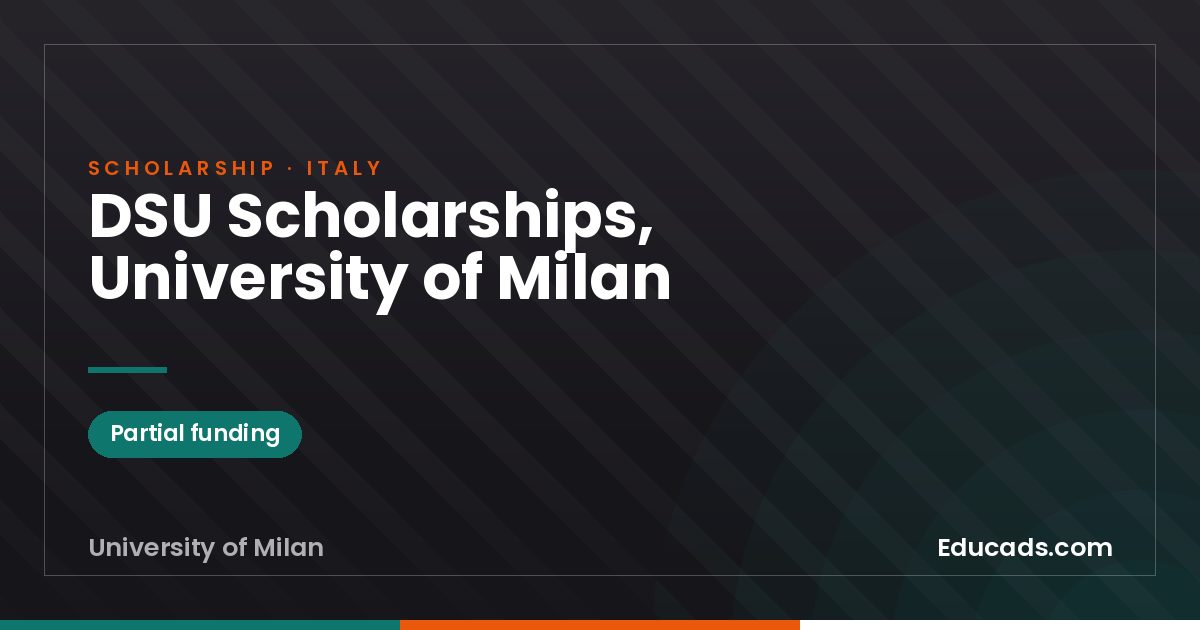 DSU Scholarships, University of Milan scholarship