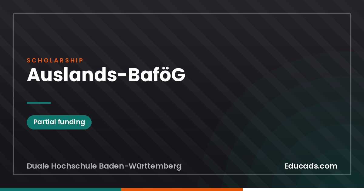 Auslands-BaföG scholarship