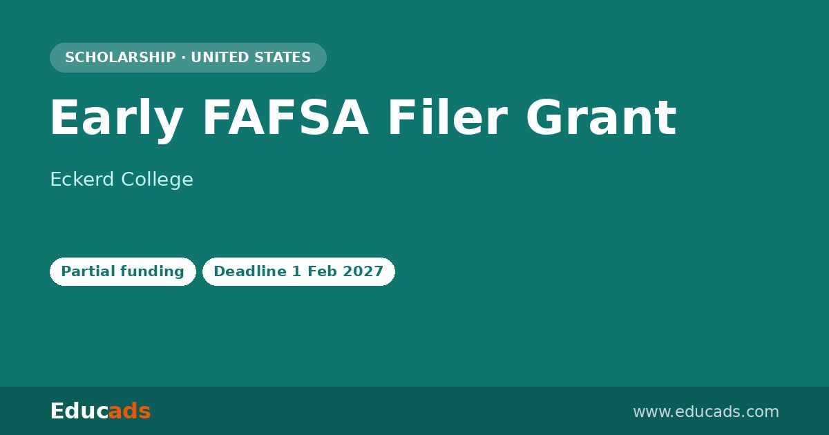 Early FAFSA Filer Grant scholarship