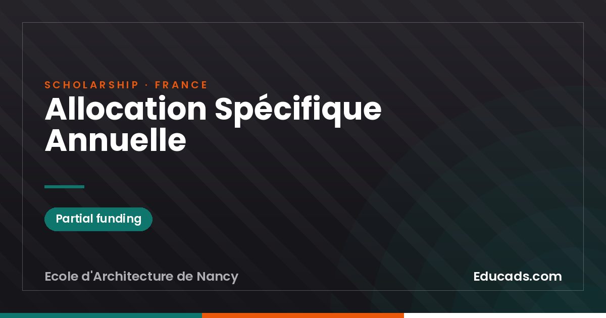 Allocation Spécifique Annuelle scholarship