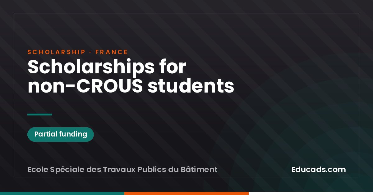 Scholarships for non-CROUS students scholarship